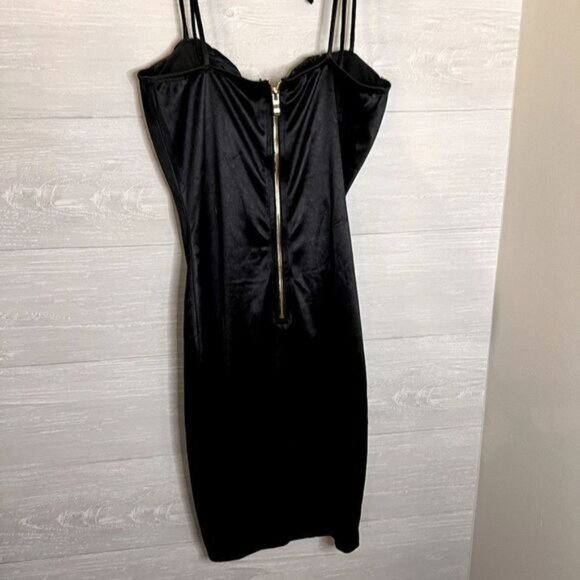 Womens Satin Sweetheart Neckline Wrap Bodycon Backless Corset Sexy Mini - Picture 4 of 8